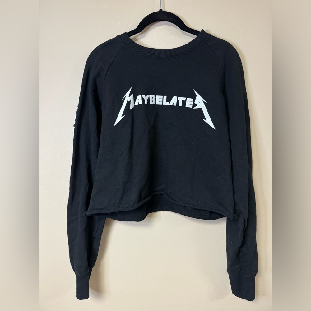 High Heel Suicide “Maybelater” Cropped Sweatshirt